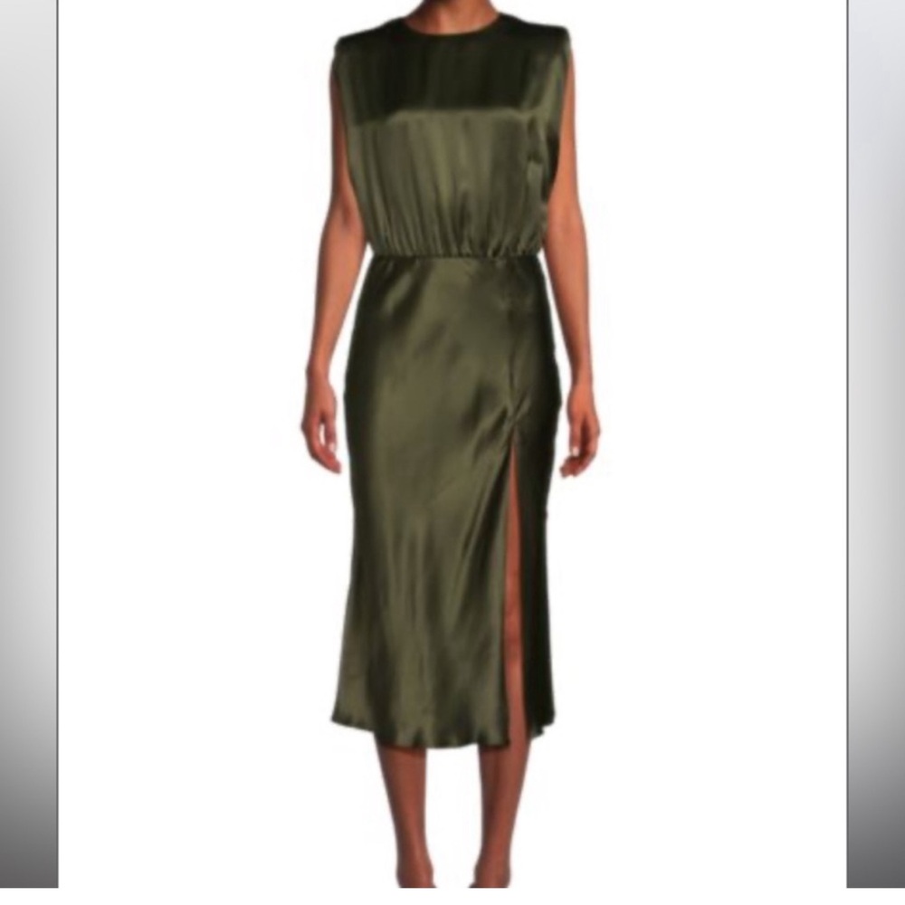 Elegant Olive Green Sleeveless Dress from Amanda Uprichard